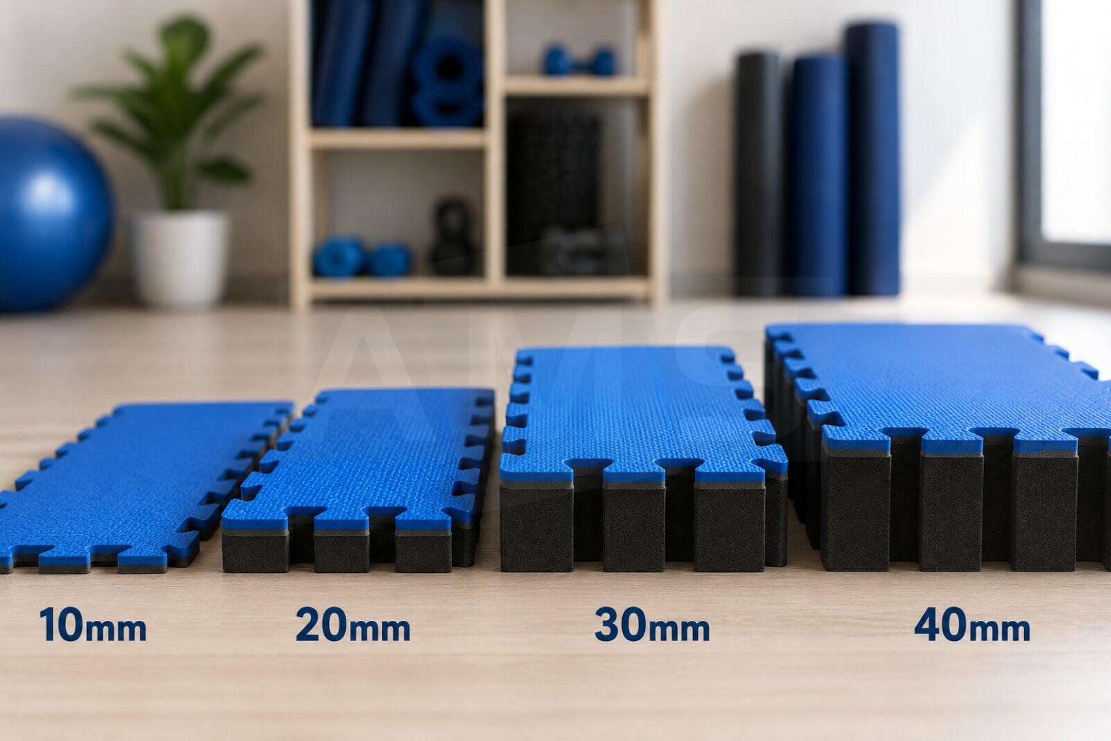 Qual a diferença entre tatame 10mm, 20mm, 30mm e 40mm?